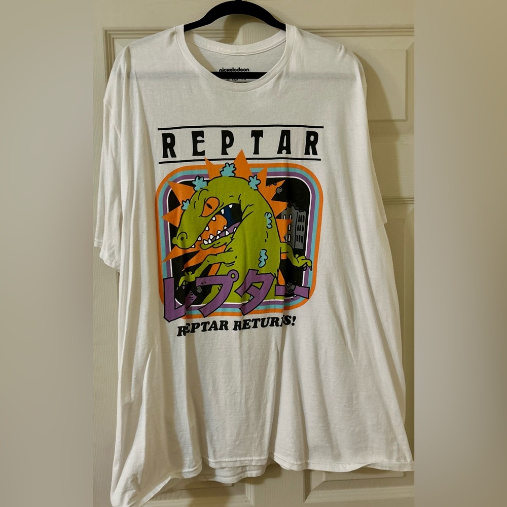 3/$15 EUC REPTAR RETURNS KANJI GRAPHIC TEE RUGRATS CASUAL NOSTALGIA 90S Y2K